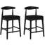 Ensemble de 2 tabourets de bar en bois massif avec repose-pieds-2130019104