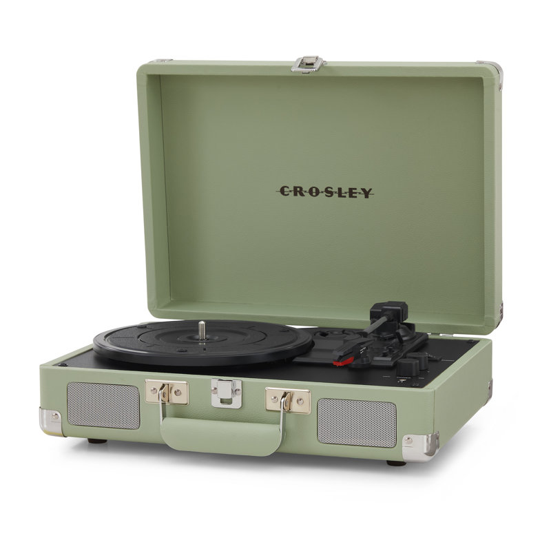 Portable 3 - Speed Turntable Decorative Record Player with Bluetooth, Mint
