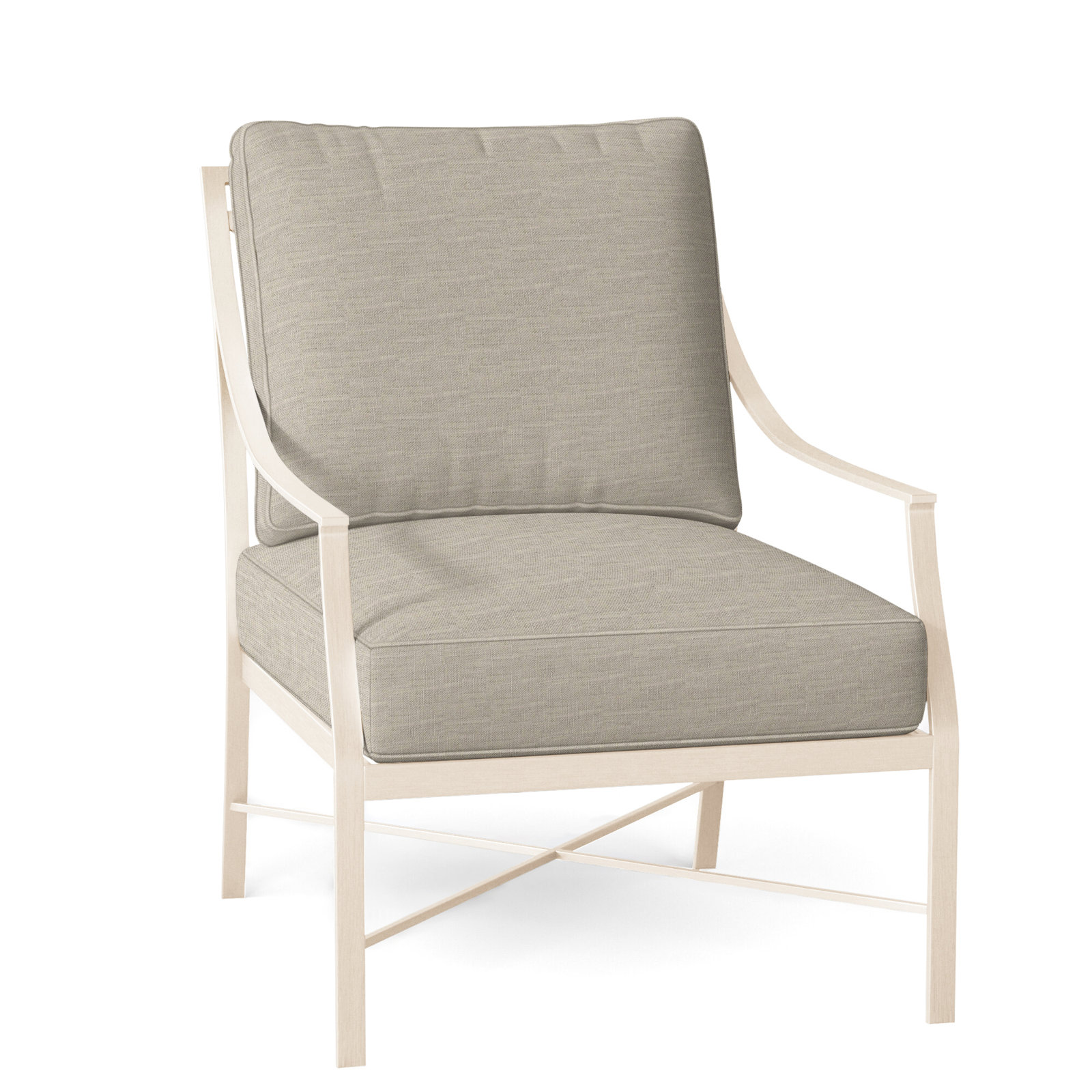 Monaco Patio Lounge Chair, Dove Sunbrella® Linen, Chalk, Welt