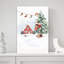 Snowy Christmas House Robins Rustic Abstract Bird Landscape Nature Wall Art Print 1 Piece Wrapped Canvas Wall Art-1466911763