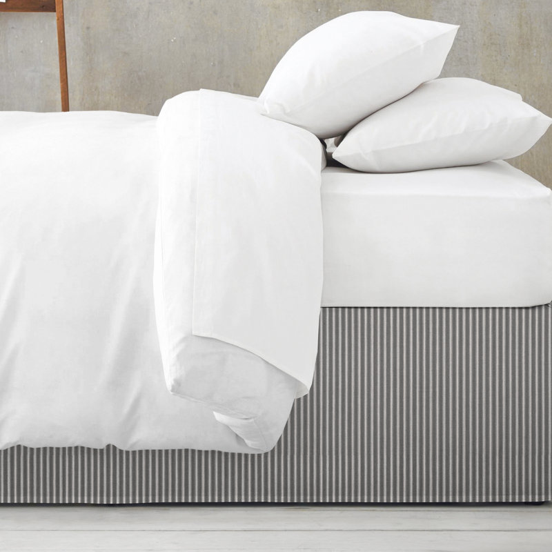 Walker Stripe Bedskirt, Queen, Iron