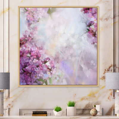 Abricot rose grunge - reproduction d'art sur toile traditionnelle