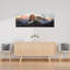 Golden Peaks and Clouds Dramatic Serene Abstract Landscape Mountain, art mural-957019623