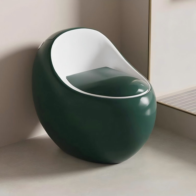 Toilette de salle de bain siphonique 12 po, Green