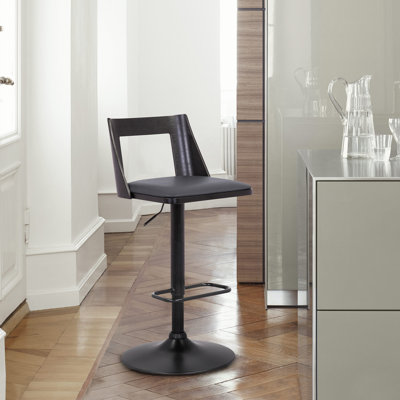 Chaise de bar pivotante en similicuir de 42 po à hauteur réglable avec repose-pieds