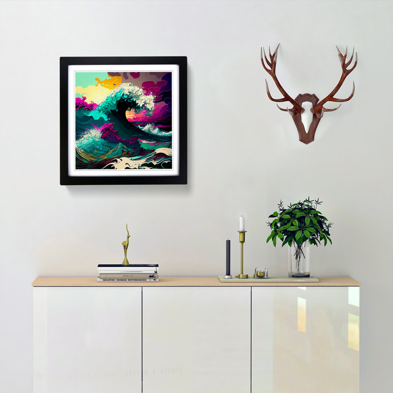 Ocean Pop Art - Framed Print, Black