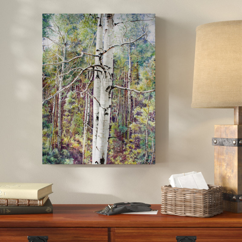 Summer Aspen Colour by Carol J Rupp - Print on Canvas, 19" H x 14" W x 2" D