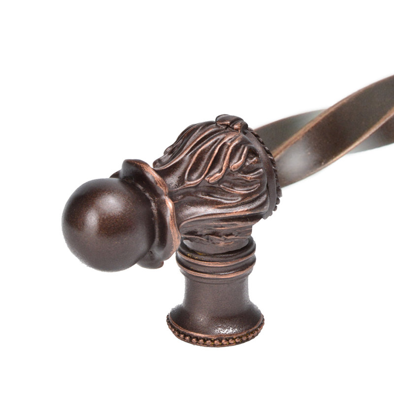 Acanthe avec barre à torsion de 3/8 po, style roman, 6", Bronze frotté à l'huile