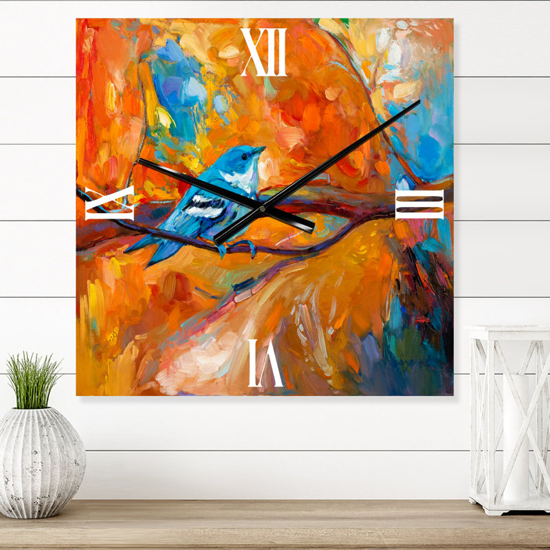 Horloge murale Cerulean Warbler, Grand