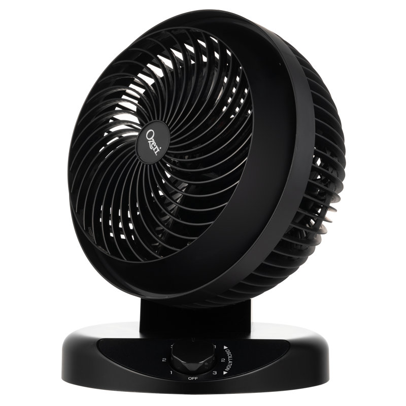 Ozeri Brezza 360 10" Oscillating Table Fan, Black