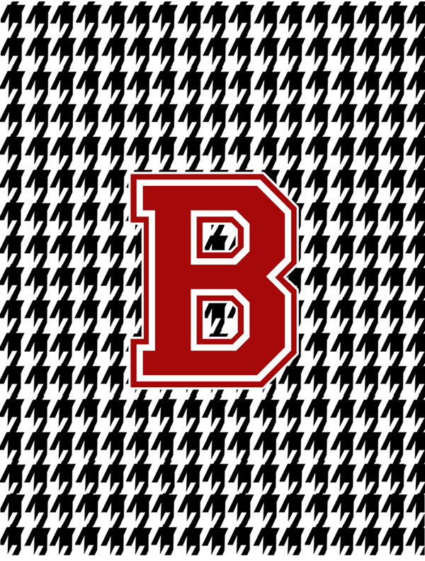 Drapeau de jardin à motif recto-verso noir Houndstooth, B