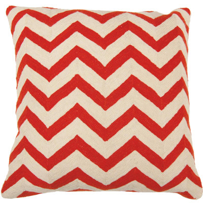 Housse de coussin en coton à chevrons