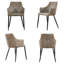 Eatonton 4 Person Dining set - a Rectangular Wooden Dining Table with Metal Legs and a Set of 4 Faux Leather Dining Chairs for Dining Room - Modern Dining Table Set-1876893114-1876893252