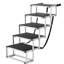 Escalier pour chien pliant en 5 étapes pour les voitures, en aluminium, pouvant supporter jusqu'à 150 lb, pour les petits animaux, les personnes âgées ou les animaux blessés, pouvant entrer dans des véhicules, des lits, des canapés, une surface confortable, une construction en aluminium stable et facile à transporter,