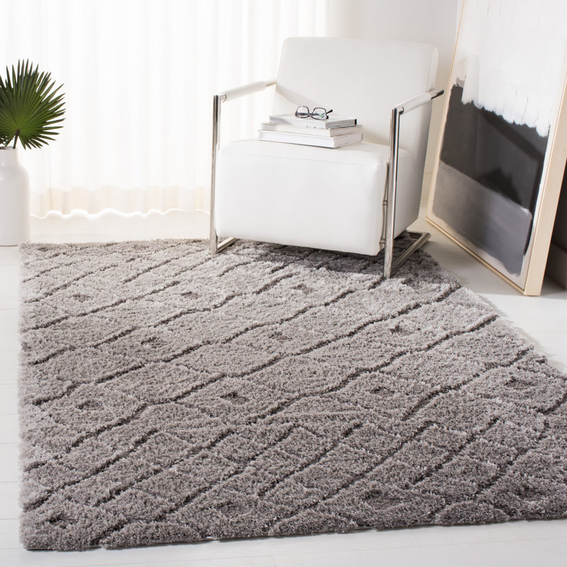 Atisha Shag Performance Geometric Rug, Rectangle 4' x 6'