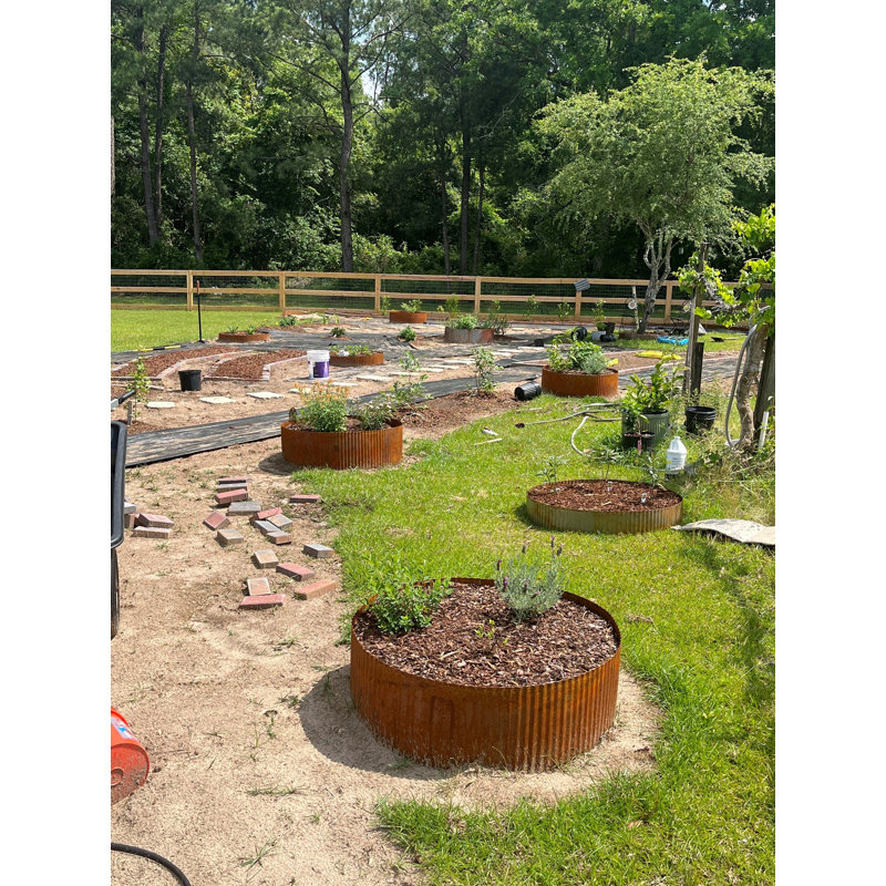 120 Ft. W Lawn Edging, Rusted, 12" H x 120" W