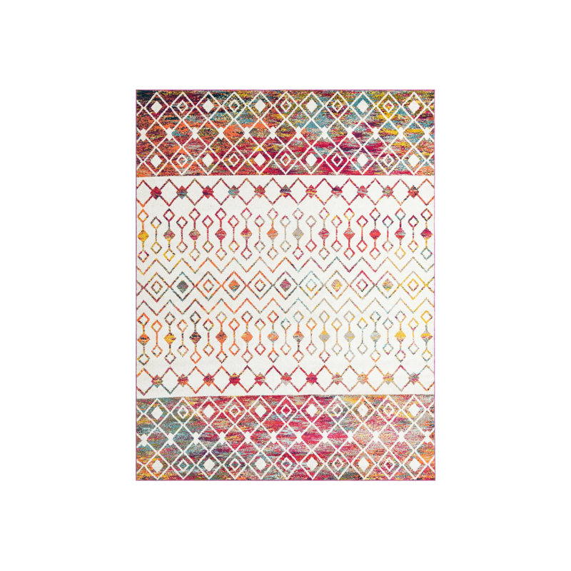Somerville Mona, Rectangle 10 pi x 13 pi 1 po, Ivoire / Rouge
