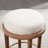 Upholstered Backless Bar Stool with Finished Footrest-1434673769