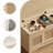 47.2" Entry Bench With Lift-Up Storage Seat & Adjustable Rattan Shoe Rack-1896435795