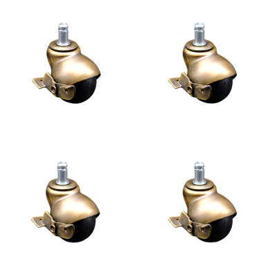 Hooded Grip Ring Ball Caster with Brake