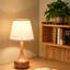 Ensemble de 2 lampes de table à intensité variable avec base en métal noir et abat-jour en tissu, ampoules incluses-128943438