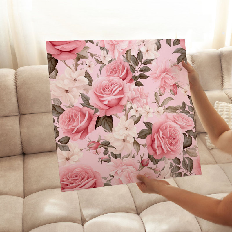Imprimé floral sans cadre floral, H 14 po x l 14 po