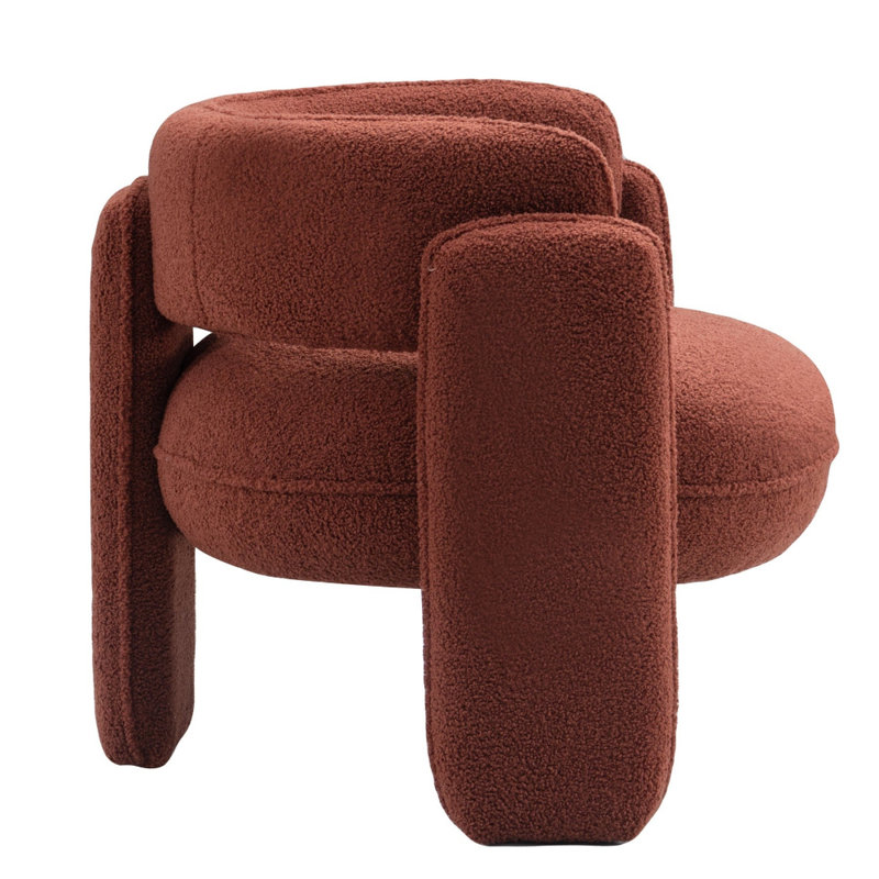 Chaise d'appoint Margarita, Peluche rouge