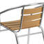 Chrisoula Modern Aluminum Slat Back Stacking Patio Chairs-92076298
