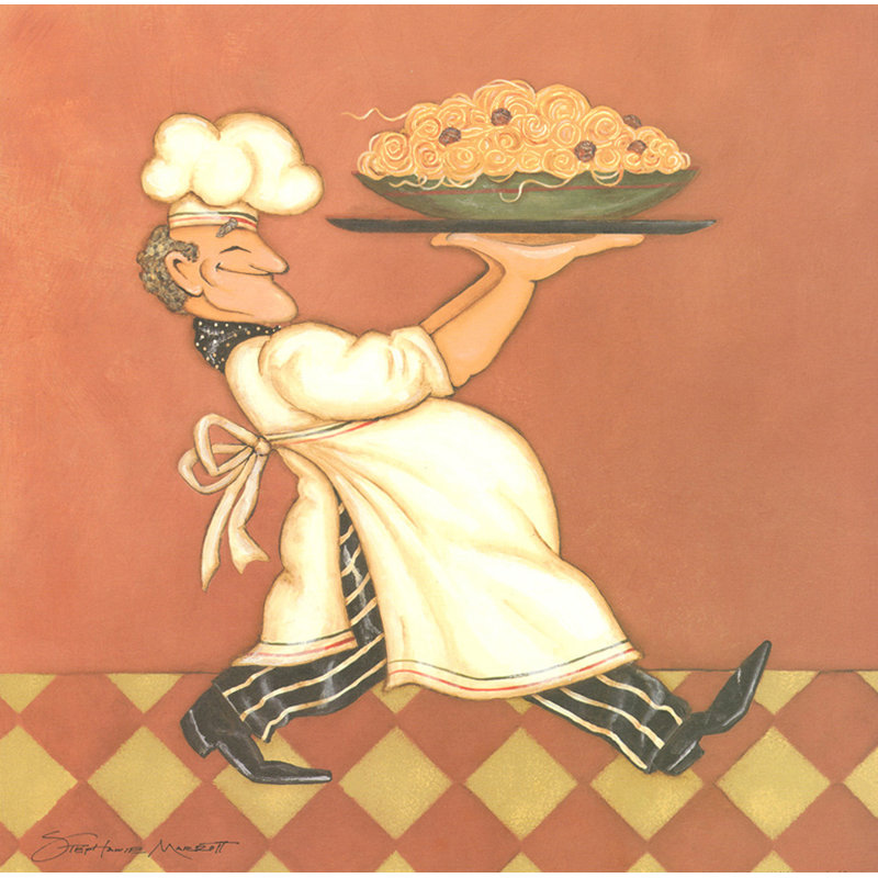 Chef de pâtes, H 15 po x l 15 po