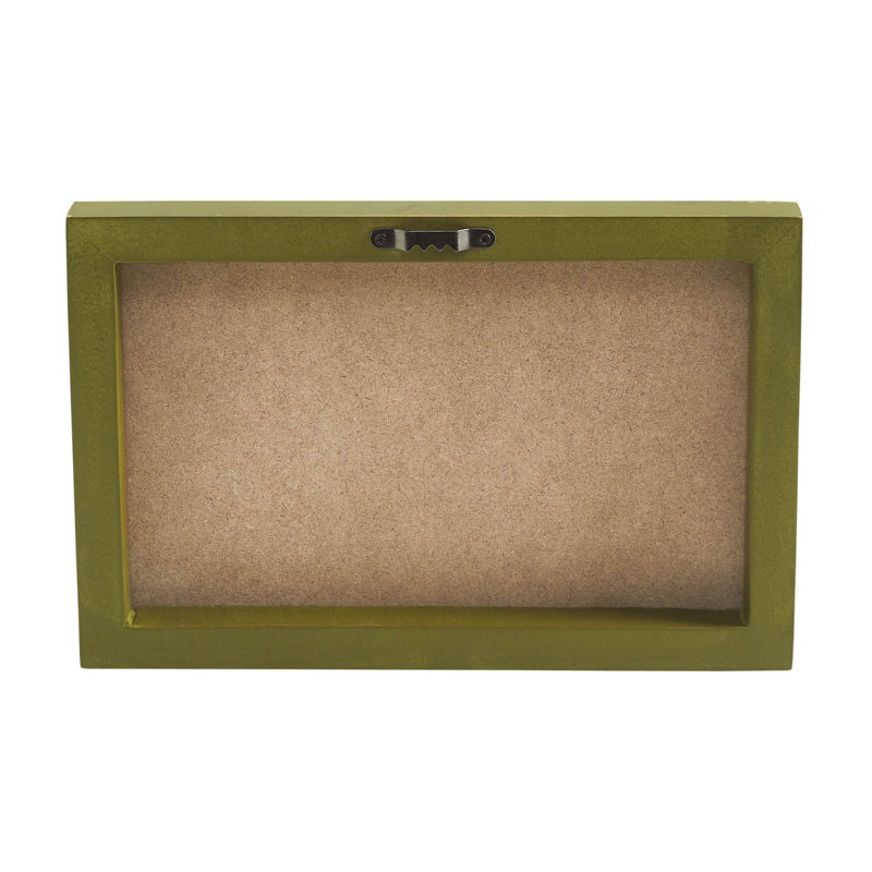 Rustic Moss Green and Tan MDF Framed Wall Sign 6.5" x 10"