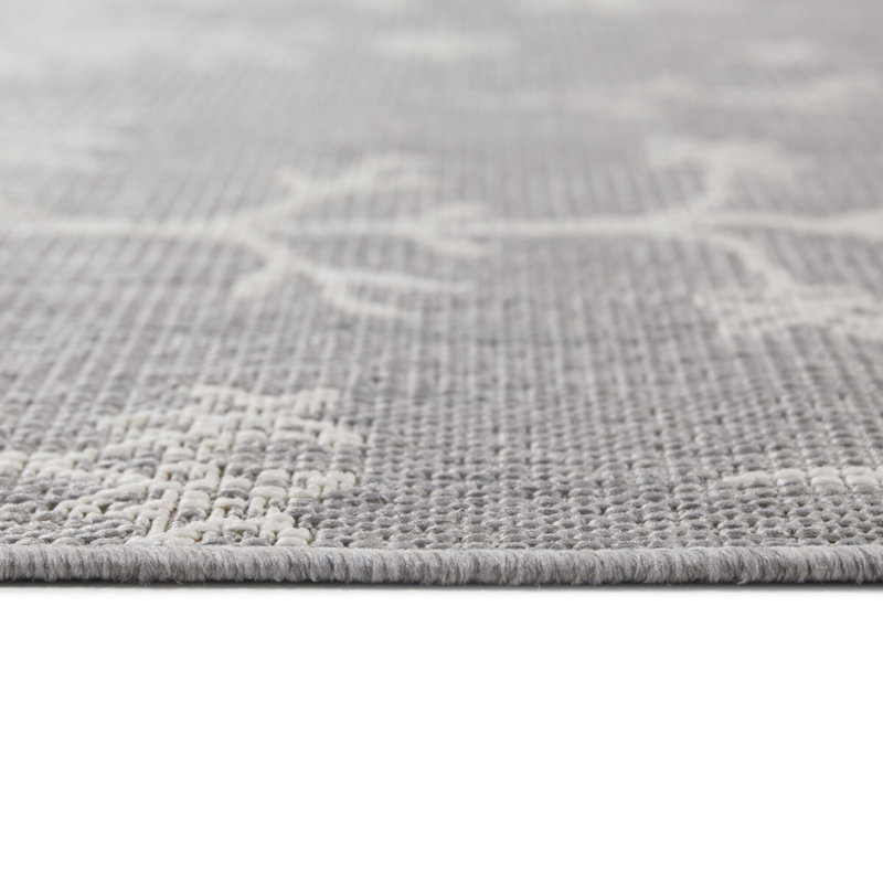 Tapis d'intérieur / extérieur gris Vreni, Rectangle 7 pi 10 po x 10 pi