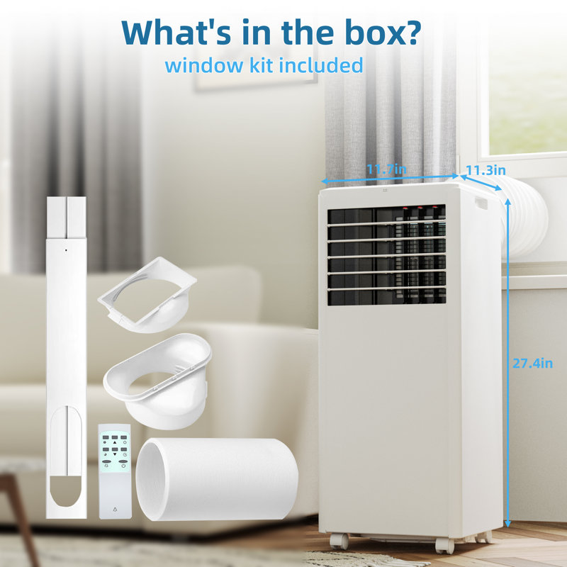 8000 Btu 3 In 1 Portable Air Conditioners With Remote Control With Cooling/dehumidifying/fan Mode