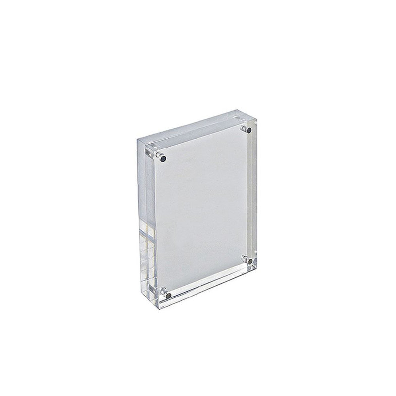 Cadre photo magnétique transparent en acrylique transparent 4 po x 6 po