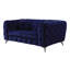 Causeuse en velours bleu