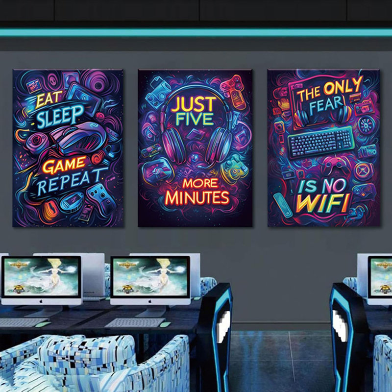 3 Piece Wrapped Canvas Print, 40cm H x 60cm W