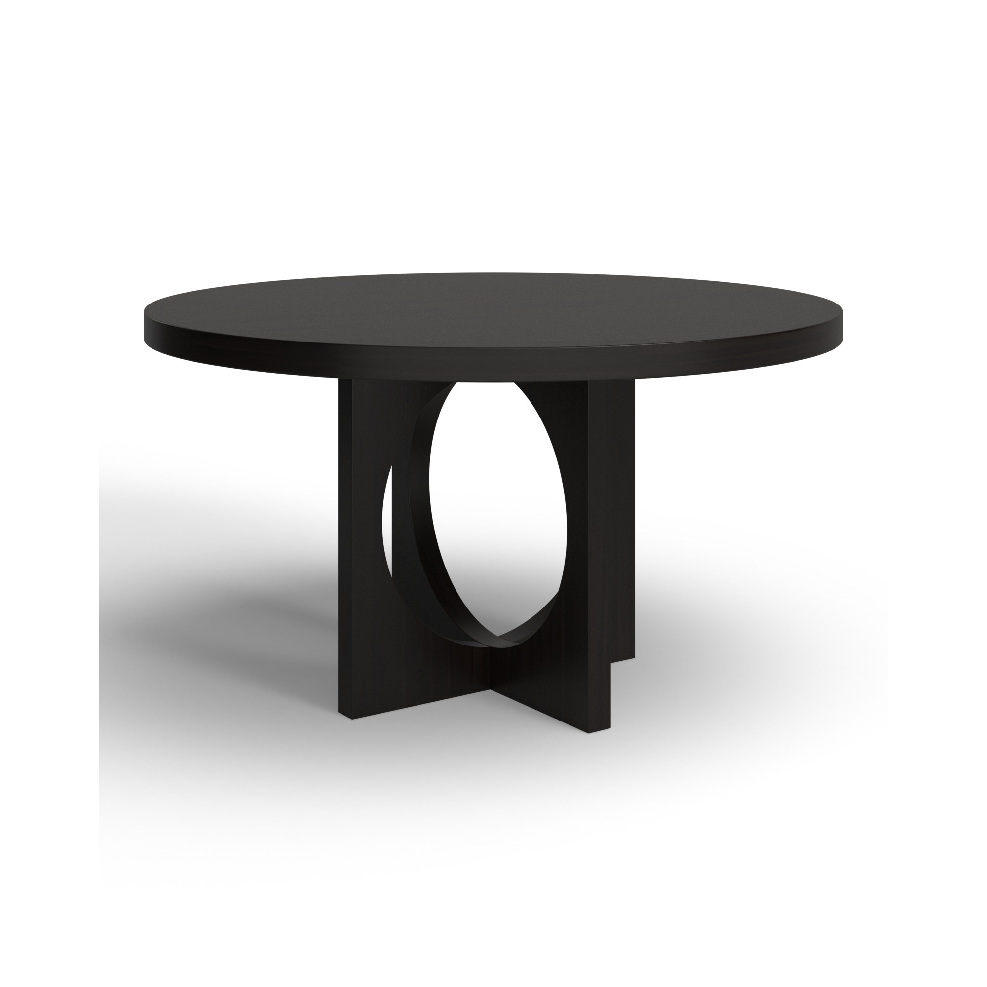 54'' Round Dining Table, Black