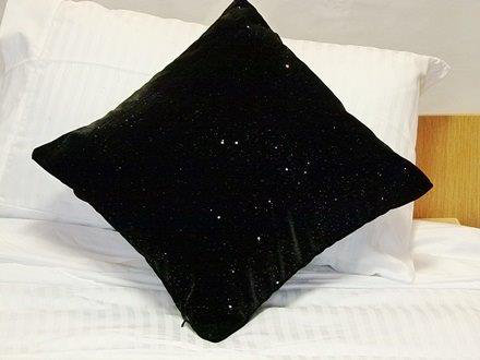 Square Cushion Cover, Black