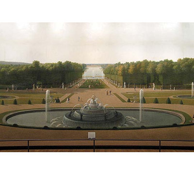 «Palace and Gardens of Versailles» par John Vanderlyn - impression d'art graphique sans cadre