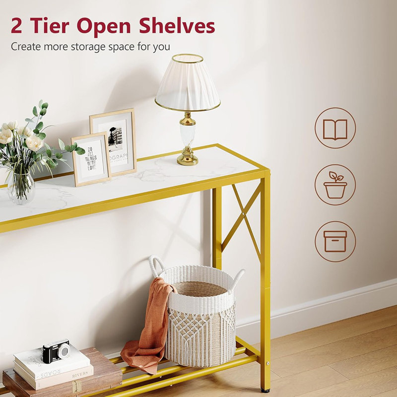 Mercer41 Entryway Table, 2-tier Entry Way Console Entrance Table, 41.7 ...