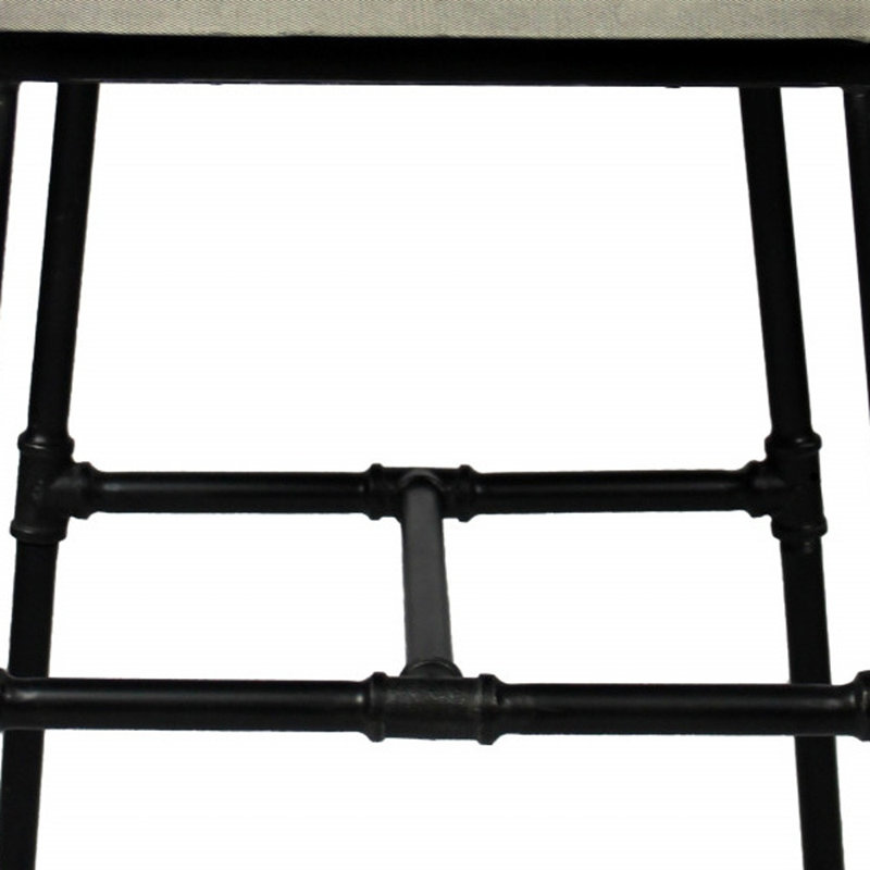 Chaise de salle à manger avec accoudoirs en lin gris clair et noir, Gris