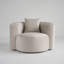 Fauteuil d'appoint à dossier courbé en velours-417296552-417296553