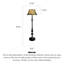 Lampe sur pied en bois massif et tissu de style chinois