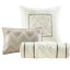 Édredon 7 pièces pour grand lit taupe - beau design, tissu, 1 édredon, 2 taies décoratives, 3 coussins, jupe de lit, élégant froissé, décoration lavable à la machine