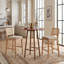 Table de bar ronde de 100 cm (39,37 po), table de bistro en bois massif avec cadre robuste et repose-pieds