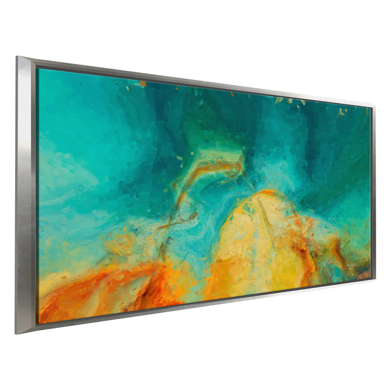 " Hunger For The Mind Of Christ " by Mark Lawrence, 21.5" H x 33.5" W x 2" D, Silver Floater Frame