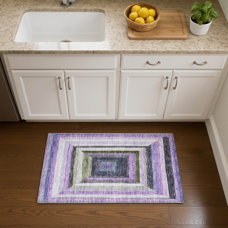 Premium Machine Washable Millbrook AMF1957 Geometric Rug, Rectangle 1'8" x 2'6"