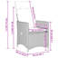  Ensemble de 2 chaises de jardin inclinables grises