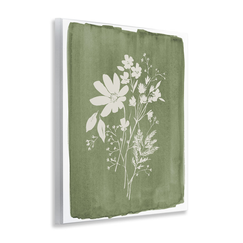 «Wildflowers on Olive Green», plaque murale par Stephanie Ryan