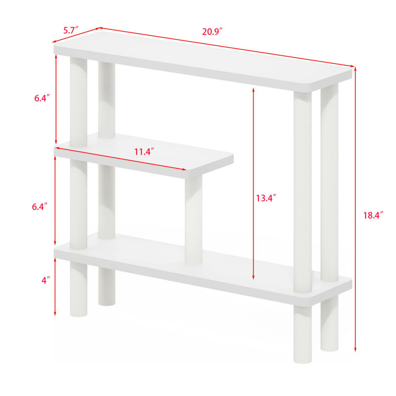 Slim Space Saving Storage Rack, White