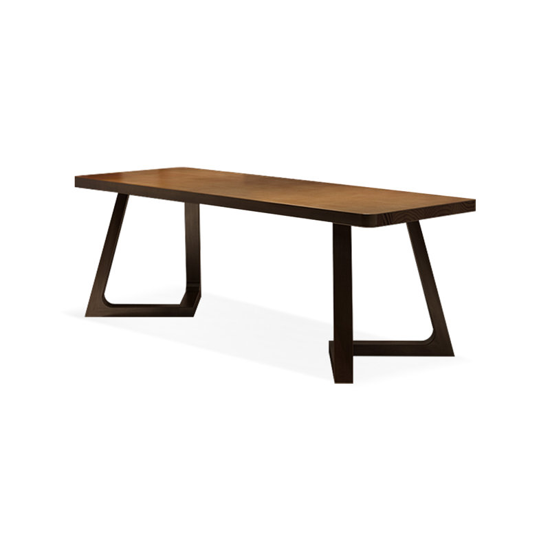 Bureau rectangulaire en bois massif noyer, H 29,53 po x l 70,87 po x P 23,62 po